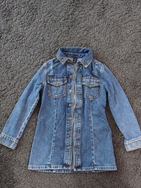 Joe Fresh Two-Tone Blue Kids Denim Dress